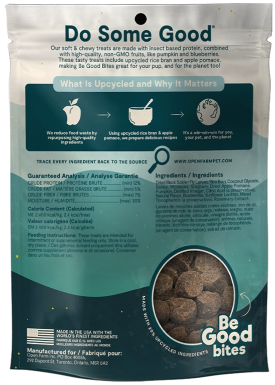 Open Farm Be Good Bites Insect and Wholesome Grains Dog Treats