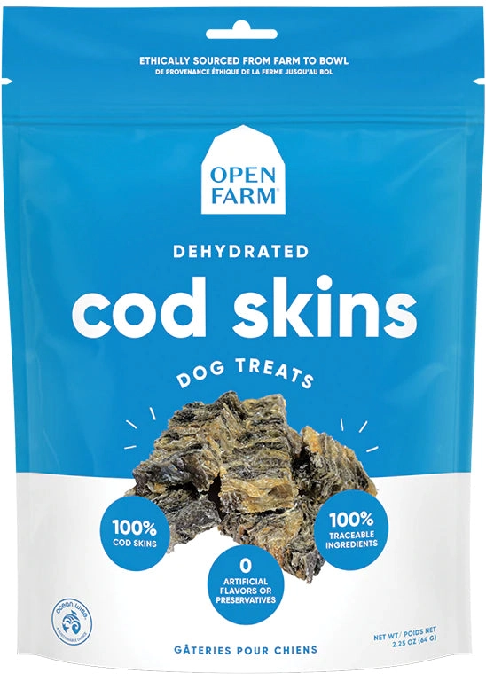 Open Farm Dehydrated Grain-Free Cod Skins Dog Treats