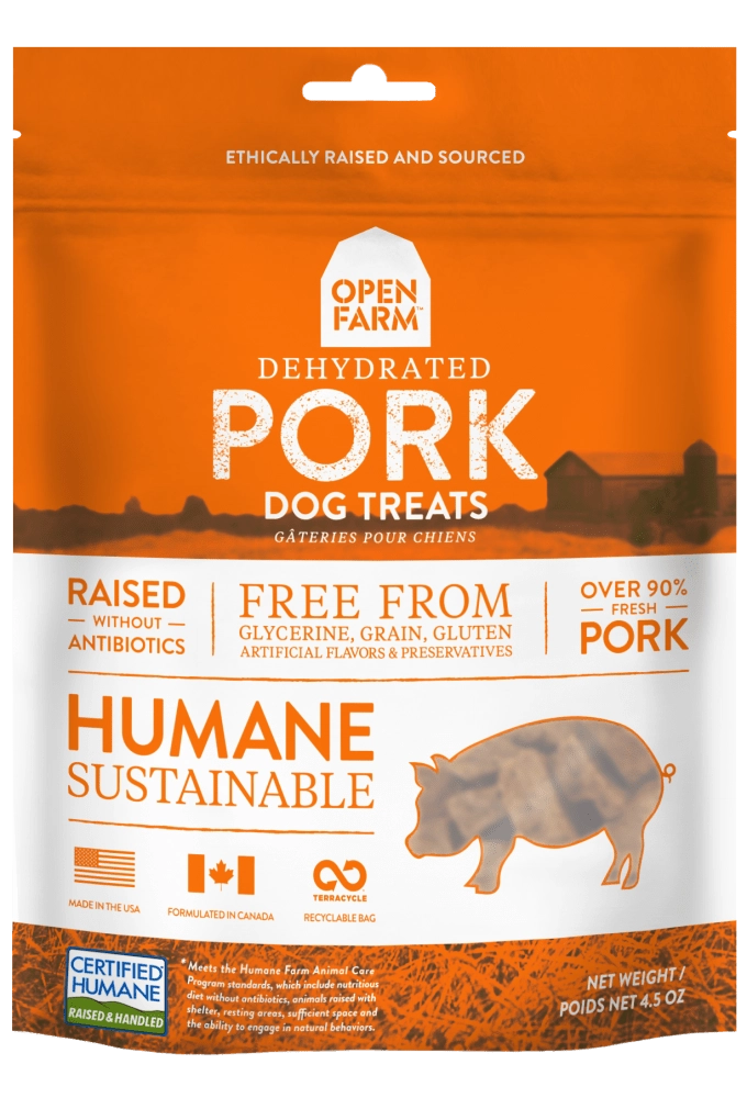 Open Farm Dehydrated Grain Free Pork Dog Treats