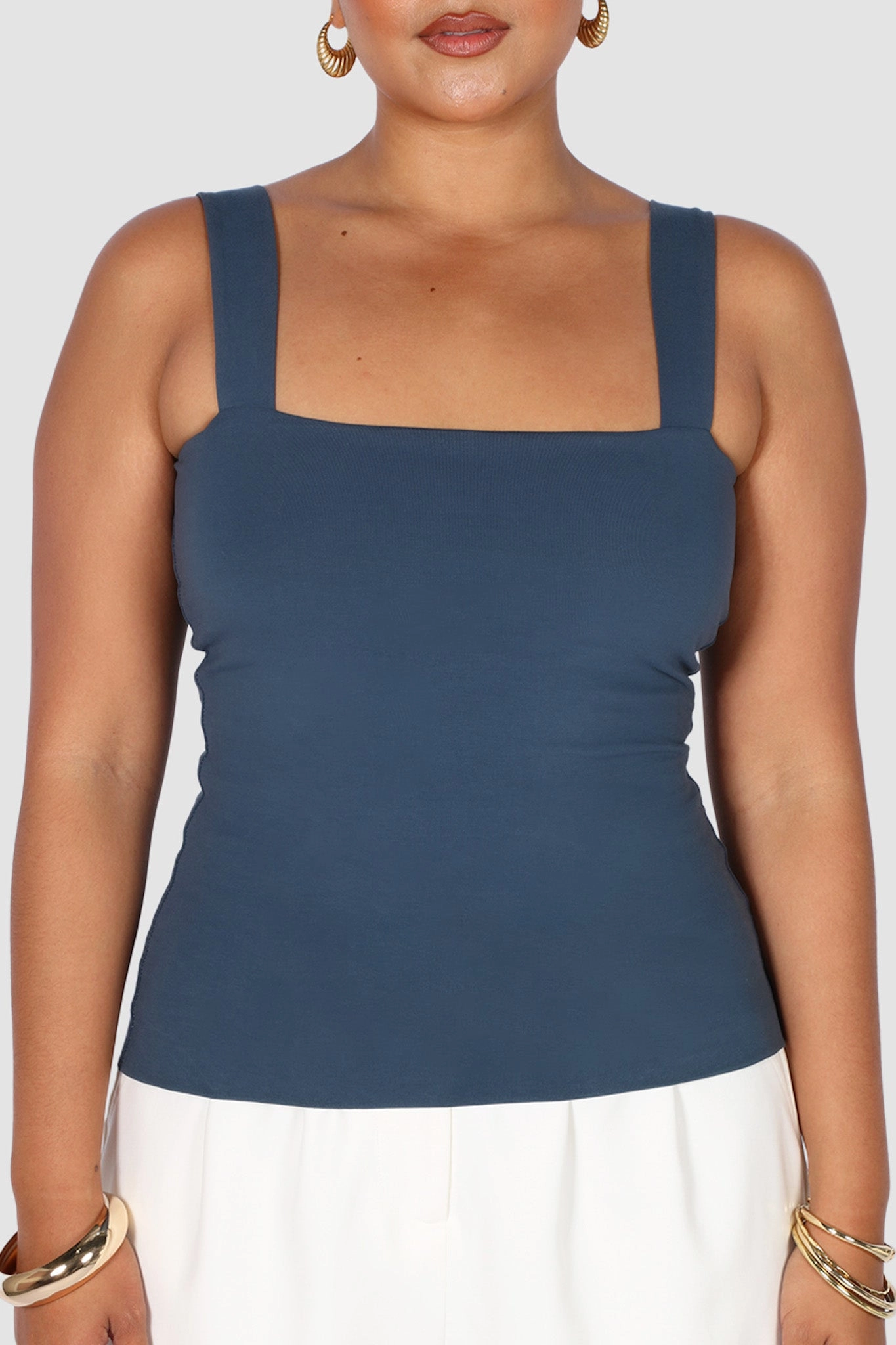 QUINN TOP DEEP OCEAN BLUE