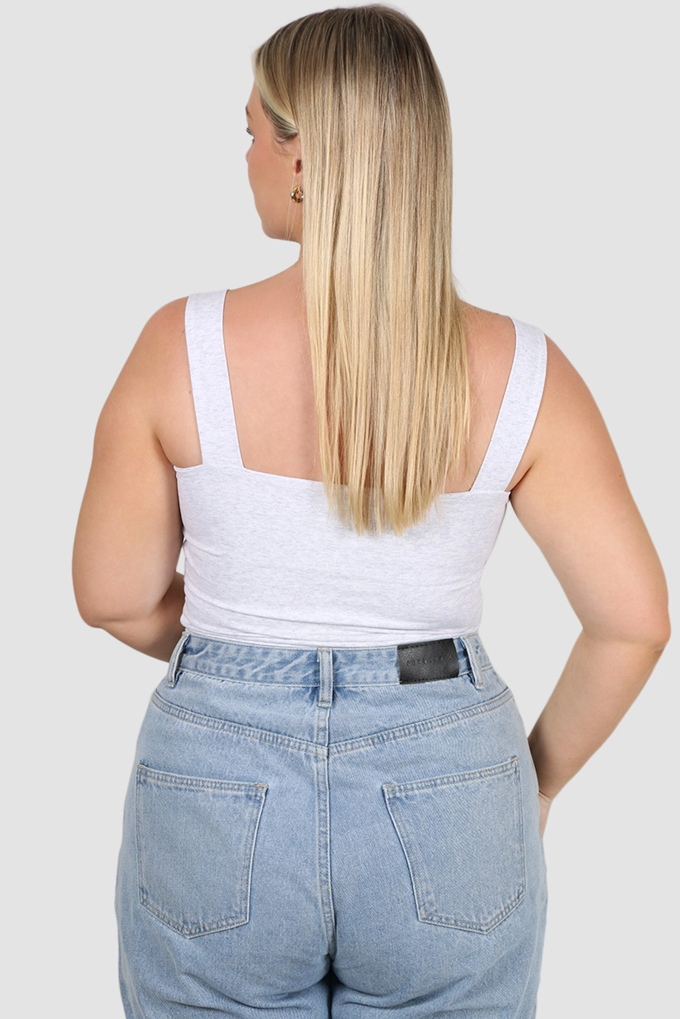QUINN TOP GREY MARLE