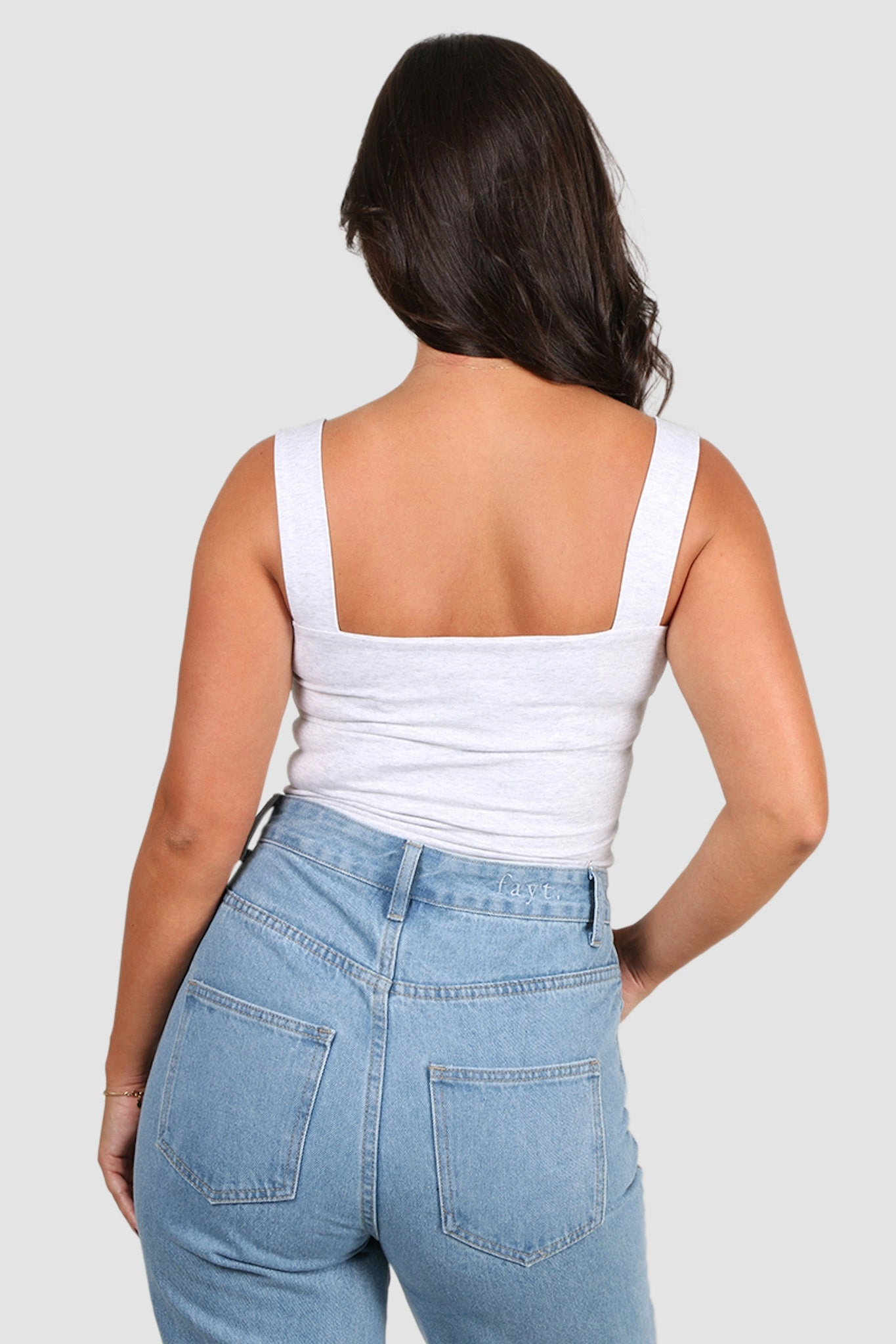 QUINN TOP GREY MARLE