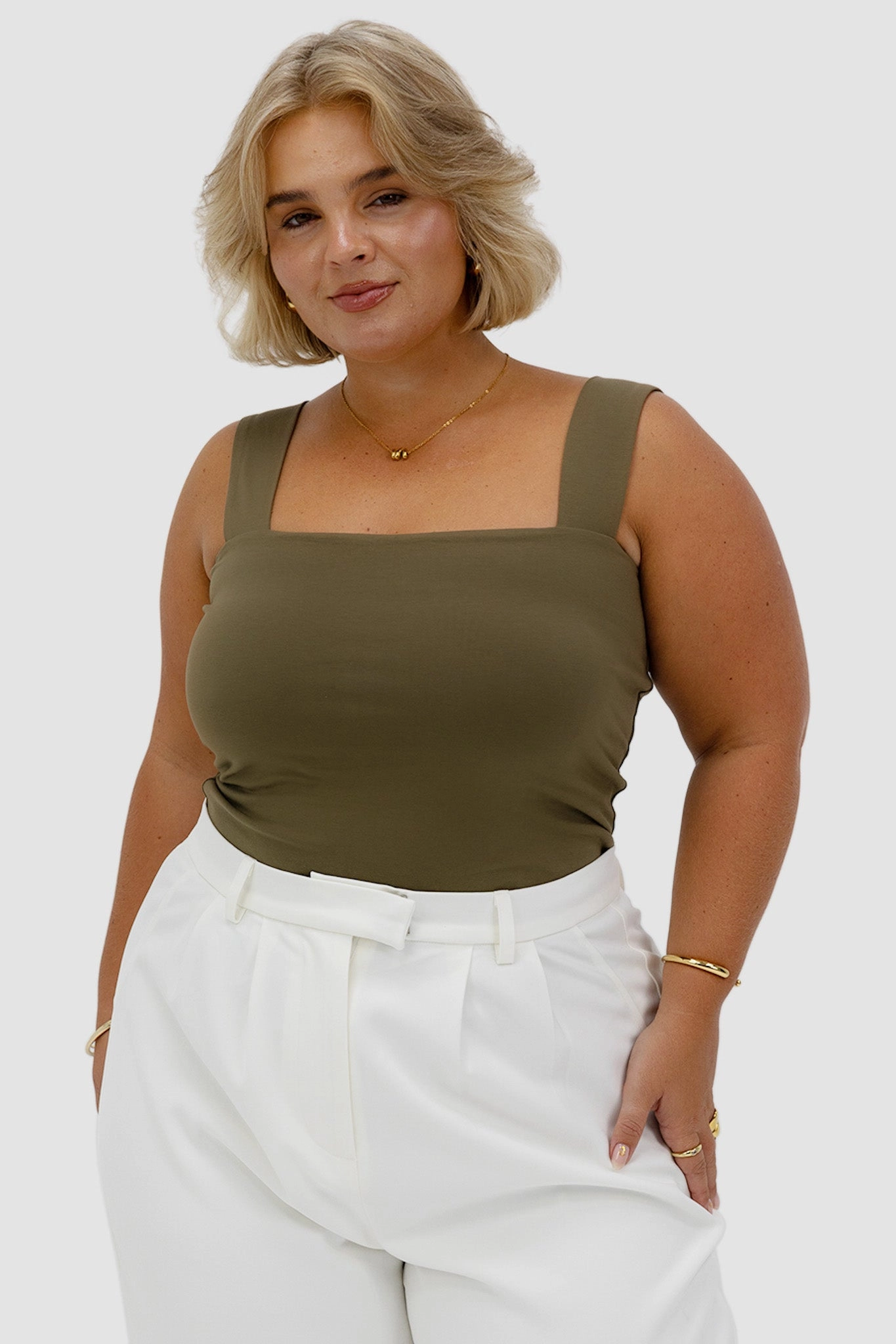 QUINN TOP OLIVE