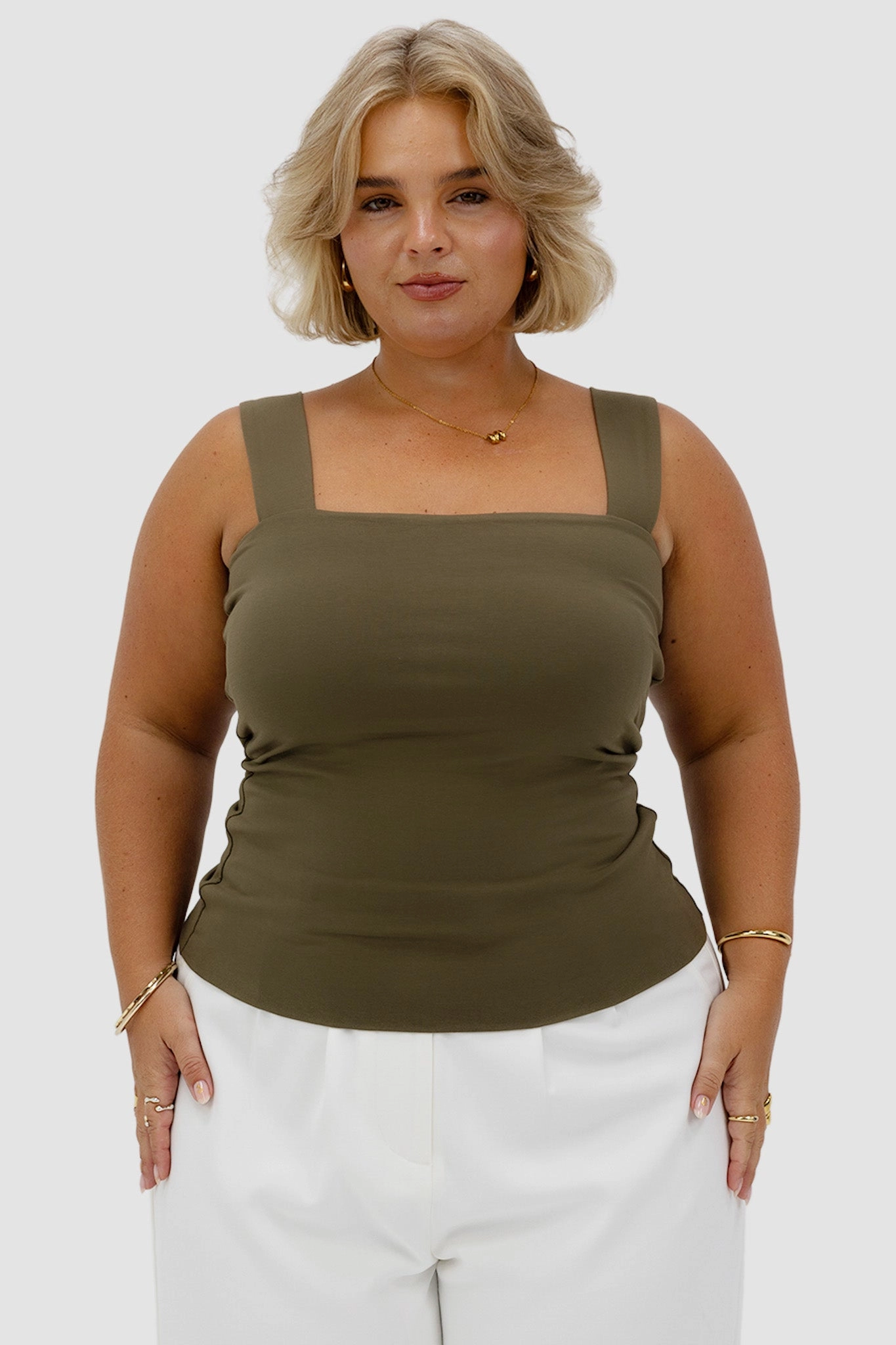 QUINN TOP OLIVE