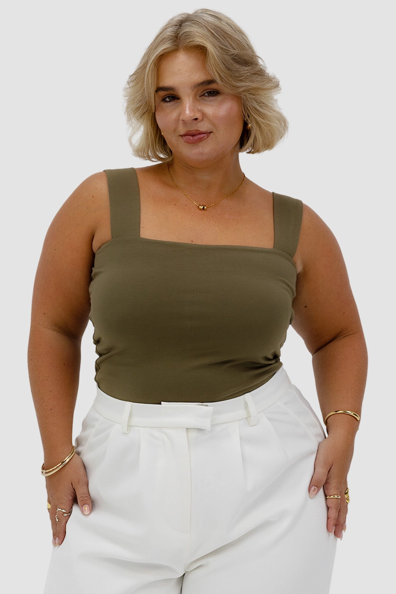 QUINN TOP OLIVE