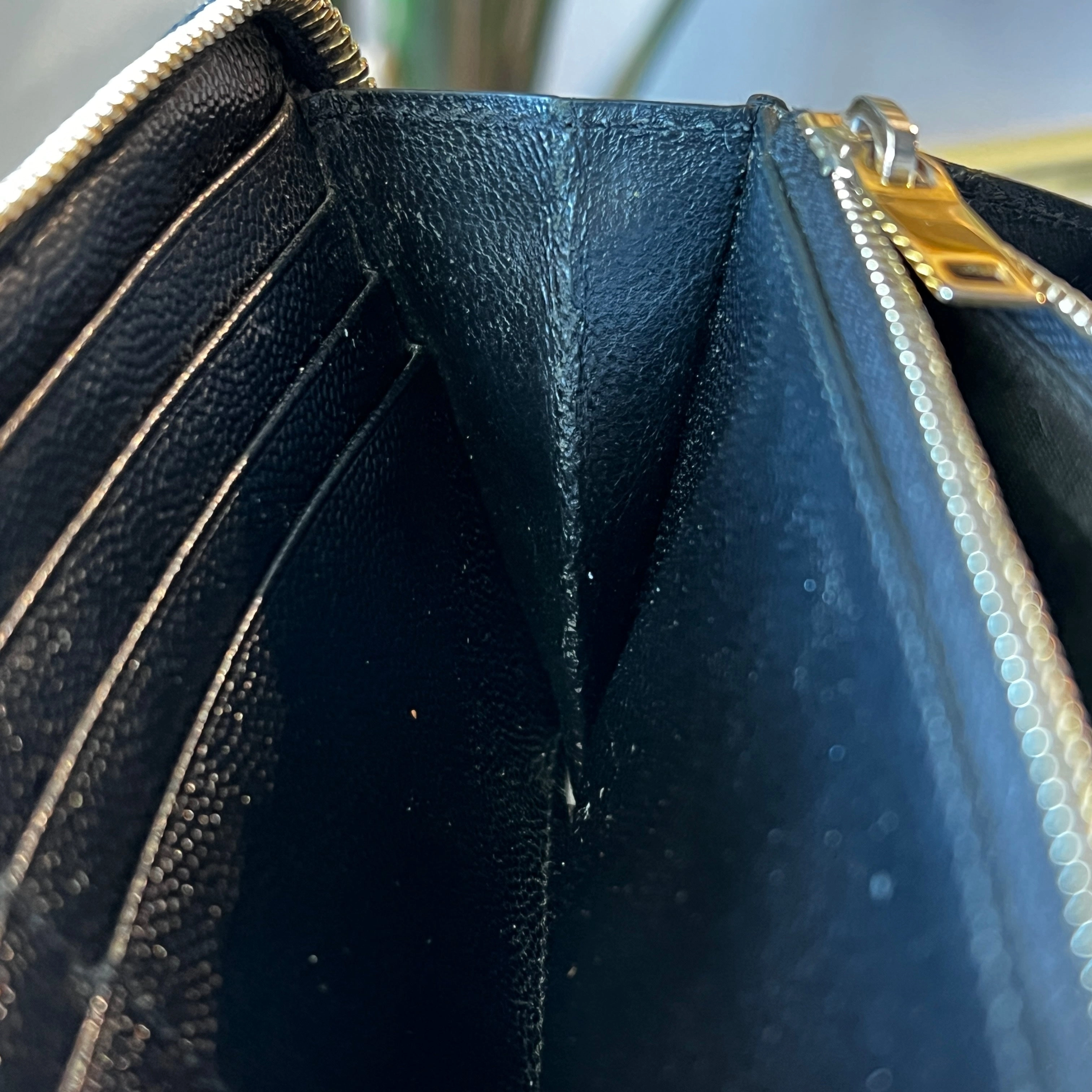 SAINT LAURENT Monogram Quilted Long Wallet