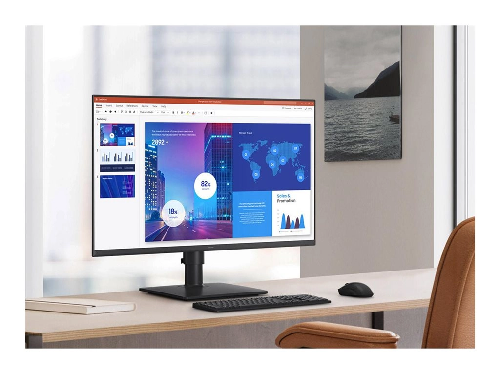 Samsung S27D408GAN - S40GD Series - LED monitor - 27 - 1920 x 1080 Full HD (1080p) @ 100 Hz - IPS - 250 cd/mï¿½ - 1000:1 - 5