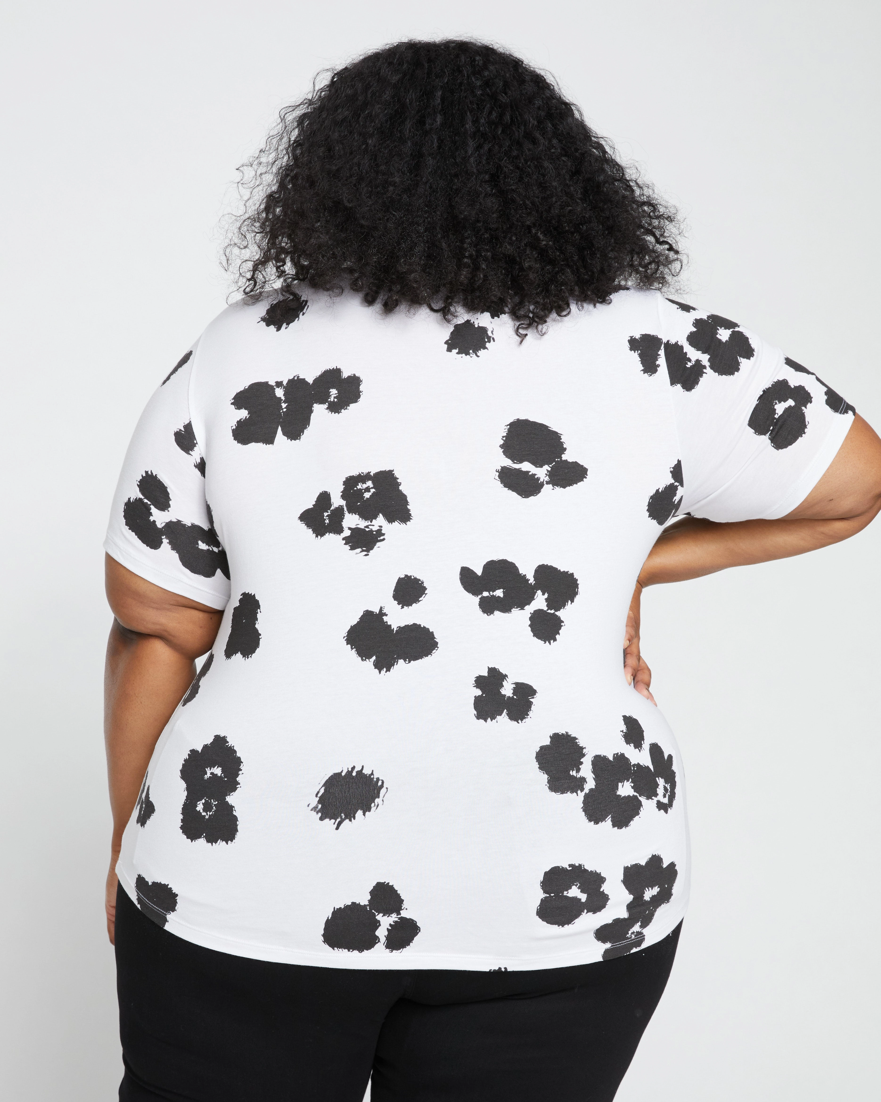Tee Rex - White with Painted Flowers