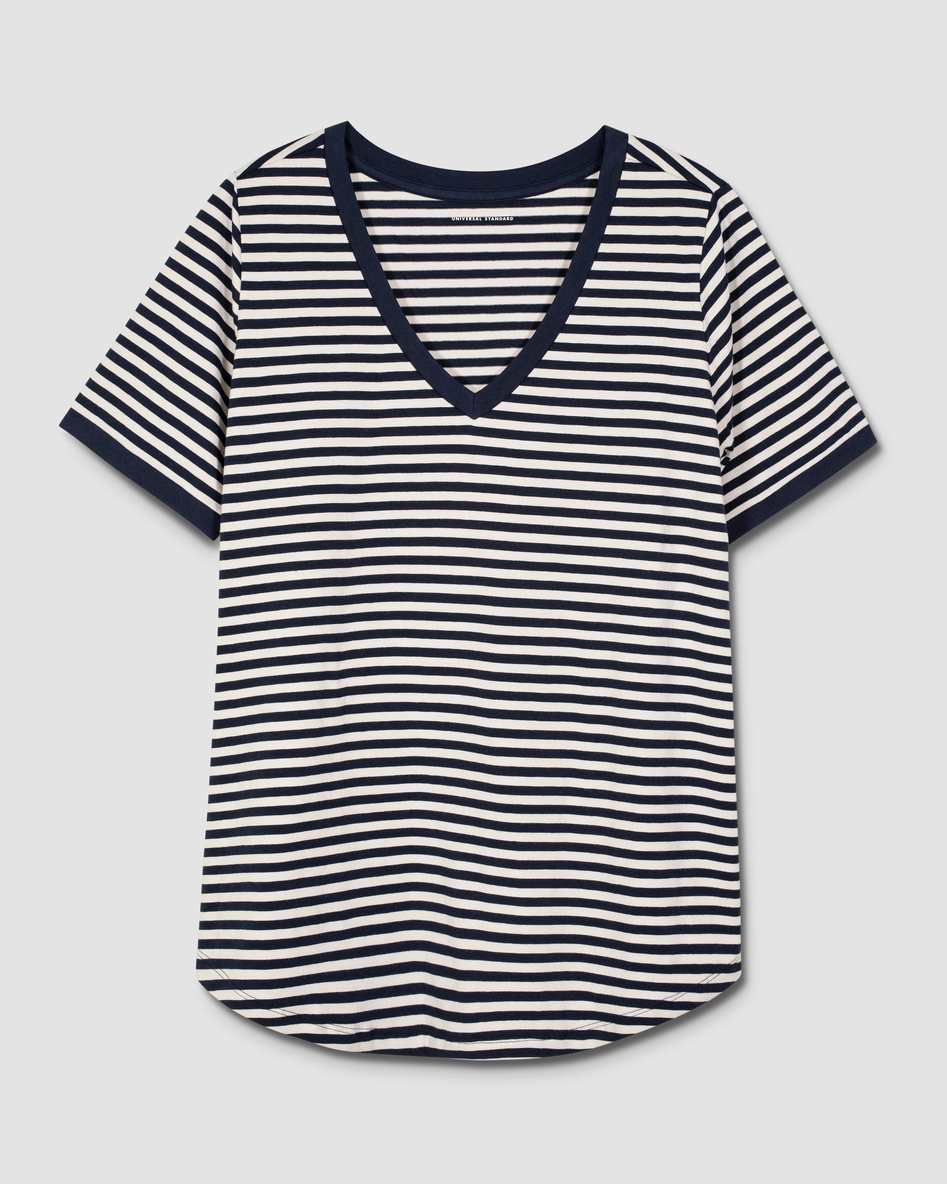 V Rex - Navy/Dove Grey Stripe