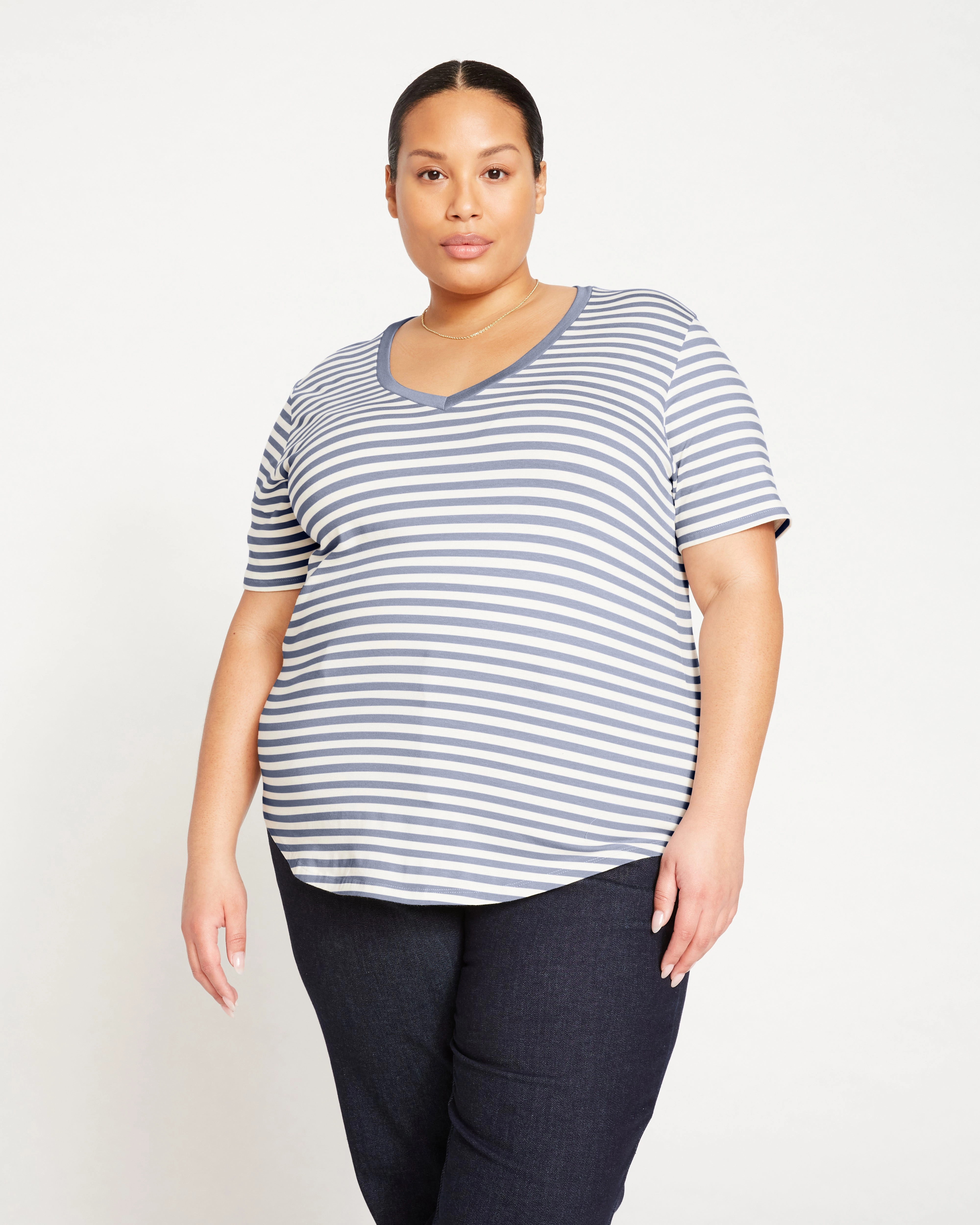 V Rex - White/Lavender Stripe