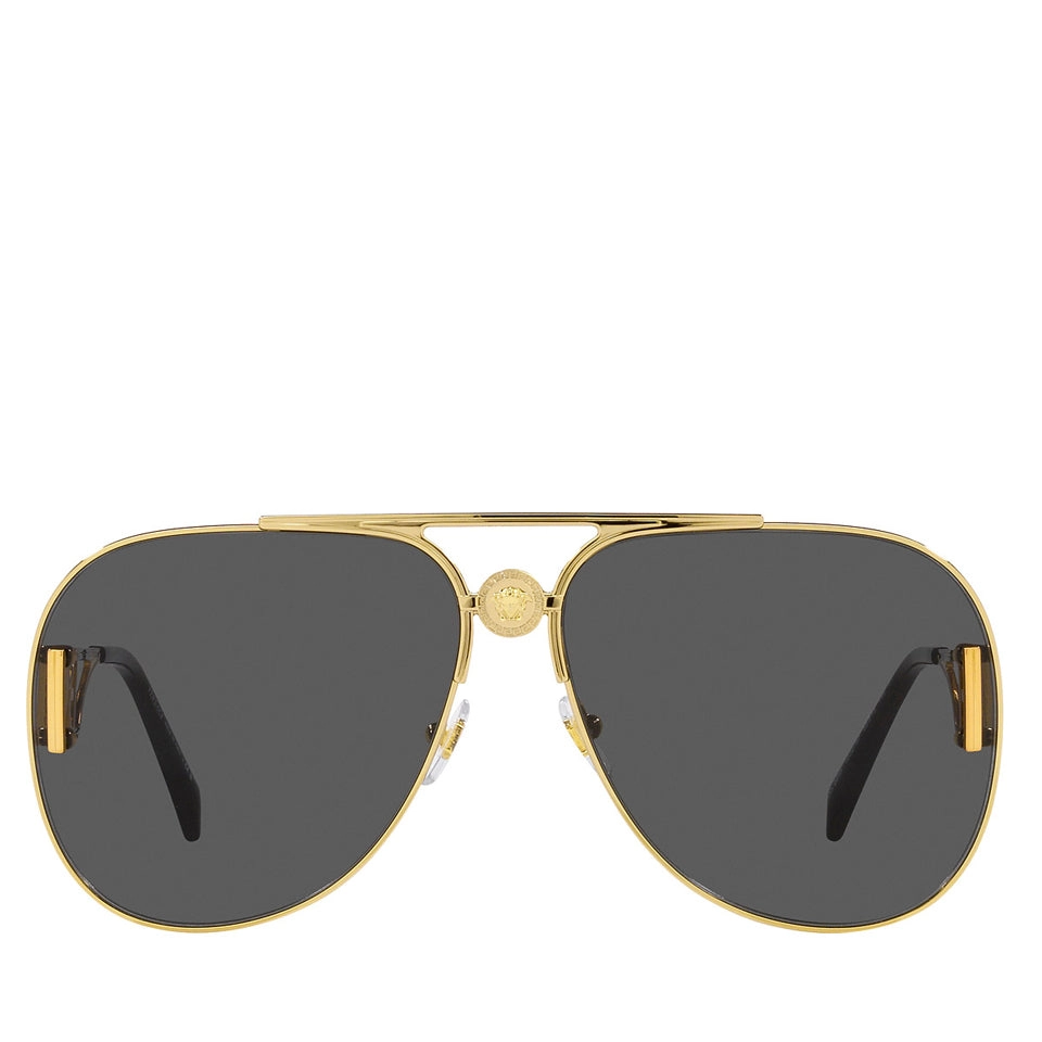 Versace Metal Unisex Sunglass Gold