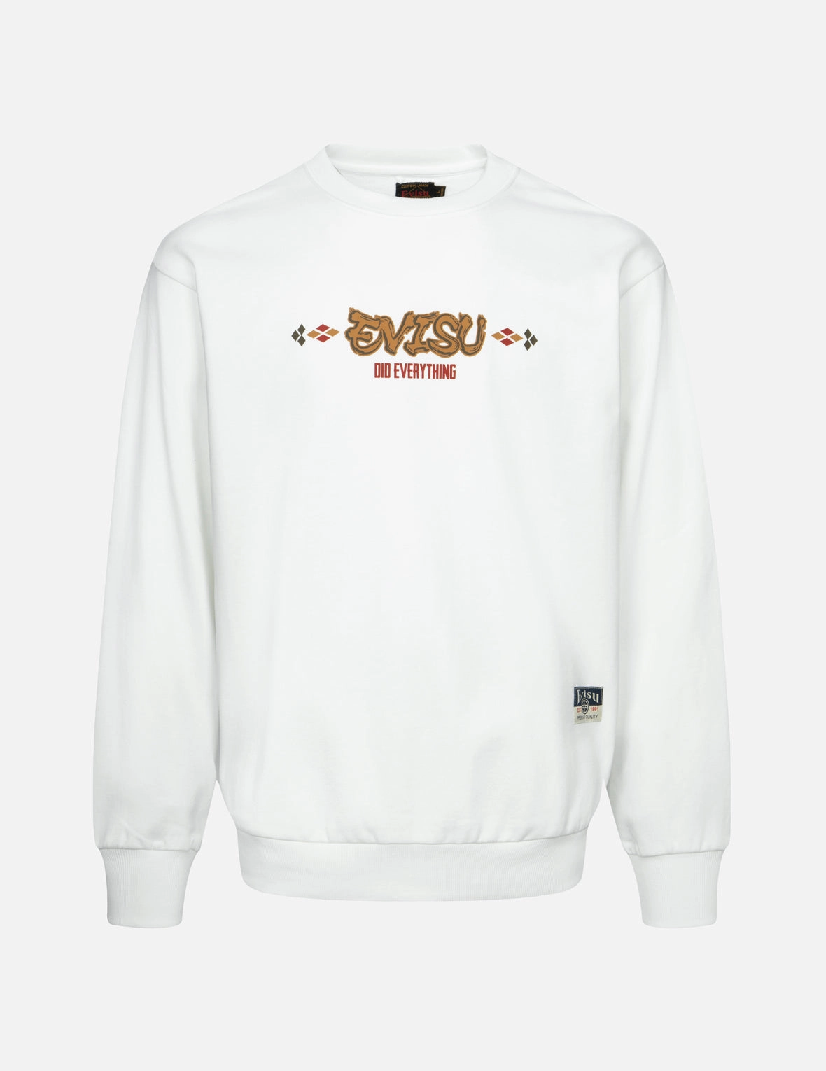 Wheel of Wisdom and Kamon Print Relax Fit Sweatshirt