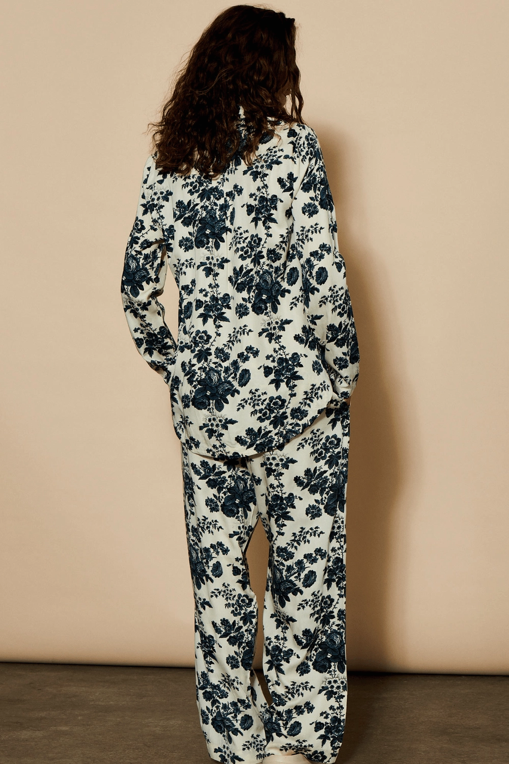 Wilda Long Sleeve Pyjama Shirt Black