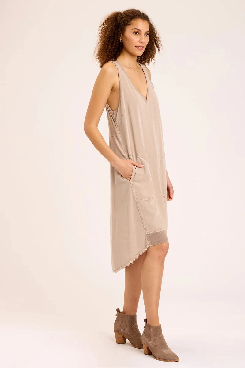 Winesa Tank Dress - Sandalwood Pigment