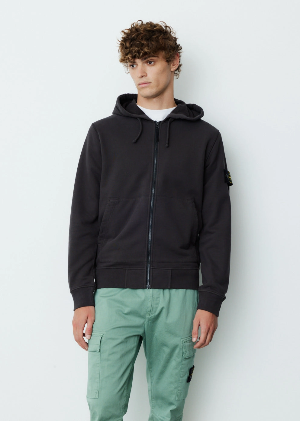 Zip Through Hoodie Charcoal